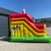 Hüpfburg Happy Birthday mit Rutsche und Tunnel mieten